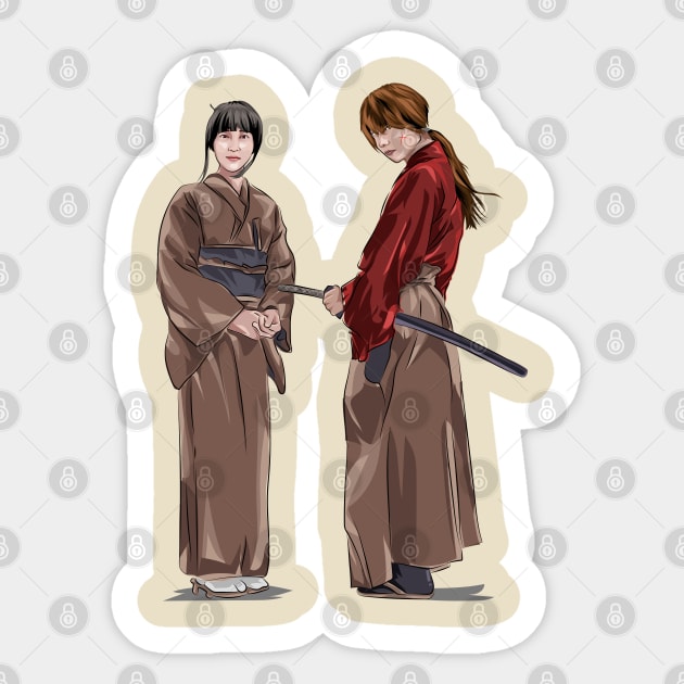 Kenshin x Kaoru Sticker by CoretanVector